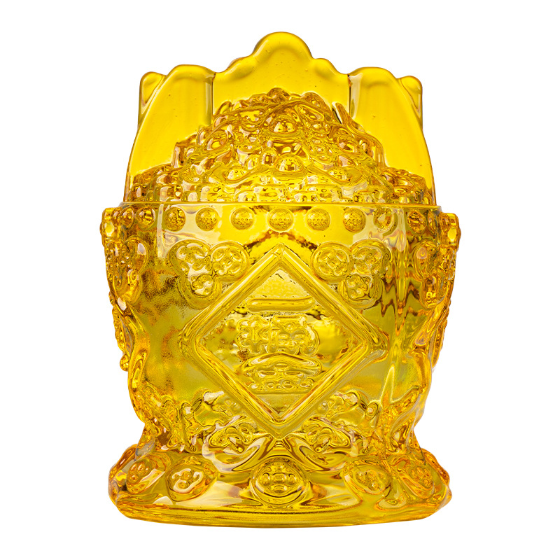 水晶一桶金五谷丰登聚桌摆饰品水晶工艺品开业乔迁礼品家居摆件
